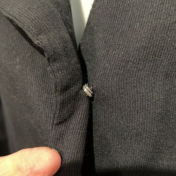 Mango Black Long Sleeve Jumpsuit Size S (fits oversized) Nwot - Picture 6 of 13